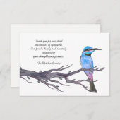 Vogelbezoek. - Bereavement Bedankt voor je notieca (Voorkant / Achterkant)