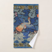 Vogelblauw Chinees borduurwerk  Bad Handdoek (Handdoek)