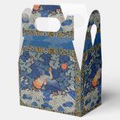 Vogelblauw Chinees borduurwerk  Bedankdoosjes (Geopend)