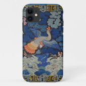 Vogelblauw Chinees borduurwerk  Case-Mate iPhone Case (Achterkant)