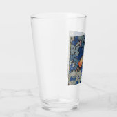 Vogelblauw Chinees borduurwerk  Glas (Rechts)