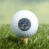 Vogelblauw Chinees borduurwerk  Golfballen (Insitu Shirt)