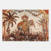 Vogelblauw Chinees borduurwerk  Inpakpapier Vel (Voorkant 3)