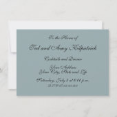 Vogelblauw Chinees borduurwerk Kaart (Achterkant)