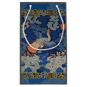 Vogelblauw Chinees borduurwerk Klein Cadeauzakje (Achterkant)