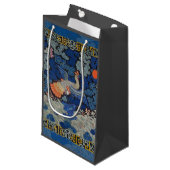 Vogelblauw Chinees borduurwerk Klein Cadeauzakje (Voorkant Gekanteld)