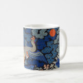 Vogelblauw Chinees borduurwerk Koffiemok (Voorkant rechts)