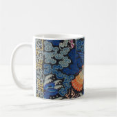 Vogelblauw Chinees borduurwerk Koffiemok (Links)