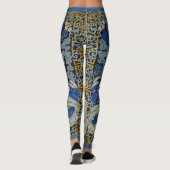 Vogelblauw Chinees borduurwerk  Leggings (Achterkant)