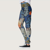 Vogelblauw Chinees borduurwerk  Leggings (Links)