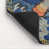 Vogelblauw Chinees borduurwerk  Muismat (Hoek)