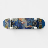 Vogelblauw Chinees borduurwerk  Persoonlijk Skateboard (Horizontaal)