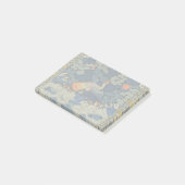 Vogelblauw Chinees borduurwerk  Post-it® Notes (Schuin)