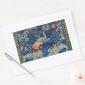 Vogelblauw Chinees borduurwerk  Rechthoekige Sticker (Envelop)