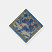 Vogelblauw Chinees borduurwerk Servet (Hoek)