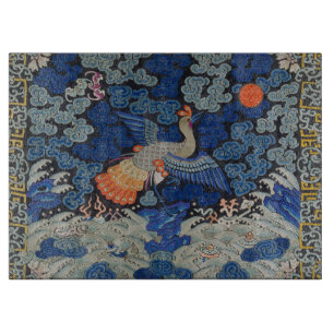 Vogelblauw Chinees borduurwerk Snijplank