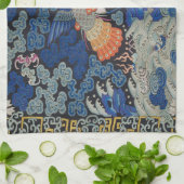 Vogelblauw Chinees borduurwerk Theedoek (Gevouwen)