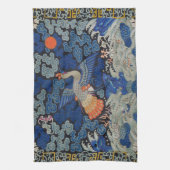 Vogelblauw Chinees borduurwerk Theedoek (Verticaal)