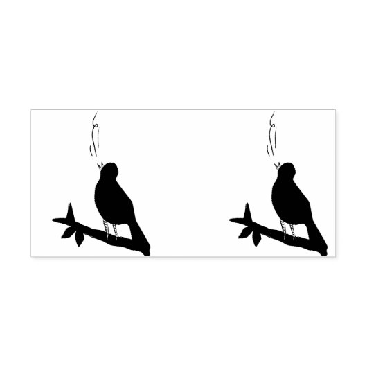 vogelblauw zingend natuur rubberstempel