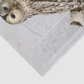 vogelblauwe ontkoppelingspagina Frans poststempel Tissuepapier (Detail)