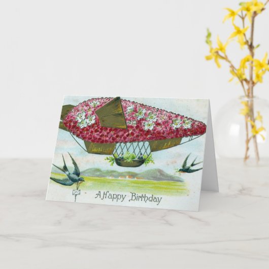  vogelblimp en blauwvogels kaart (Gele Bloem)