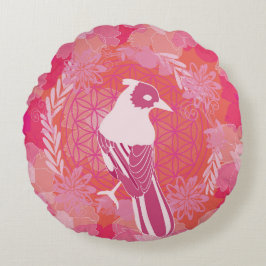 Vogelbloem Rond Kussen