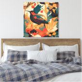  vogelbloemblaadjes #2 canvas afdruk (Insitu (Slaapkamer))