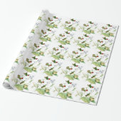 Vogelbloemen bloemen Vloeipapier voor het oppakken Cadeaupapier (Uitgerold)