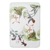 Vogelbloemen Bloemen Wilde dieren Dierbaard Badmat (Voorkant Verticaal)