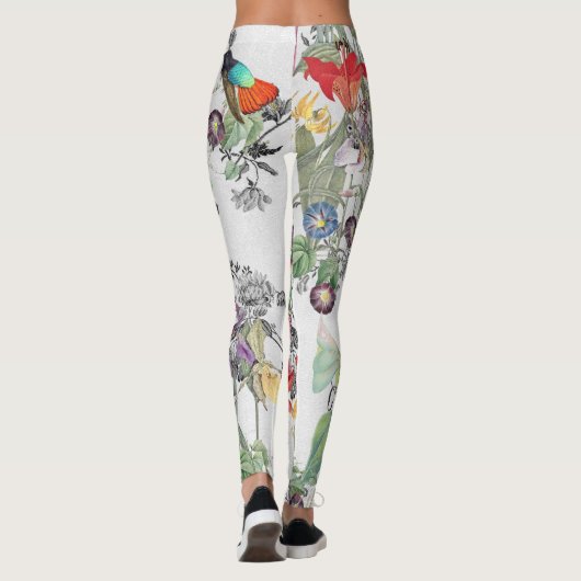 Vogelbloemen drijven over de Leggings (Achterkant)