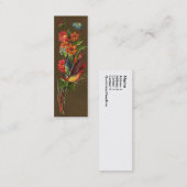Vogelbloemen en gesorteerde bloemen Victoriaans Mini Visitekaartje (Voorkant / Achterkant)