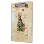 vogelbloemen, Frans Briefkaart Klembord (Links)