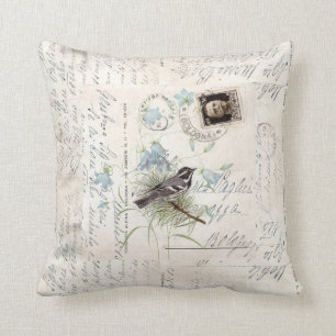 vogelbloemen Italiaans Briefkaart Pillow Kussen