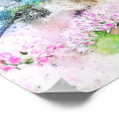 Vogelbloemen Poster (Hoek)