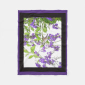 Vogelbloemen Vogeldieren Vluchten Fleece Deken (Voorkant)