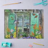 Vogelbloementuin Rustisch Tissuepapier (Craft)