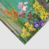 Vogelbloementuin Rustisch Tissuepapier (Detail)