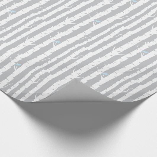 Vogelbomen en -vogels cadeaupapier (Hoek)