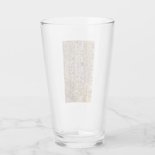 Vogelbomen in een bos (Roerich) Glas (Achterkant)