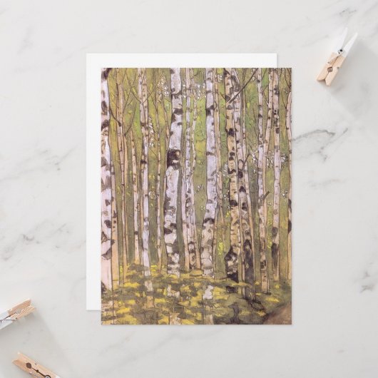 Vogelbomen in een bos (Roerich) Kaart (Voorkant / Achterkant in situ)