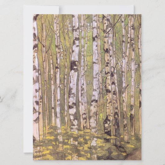 Vogelbomen in een bos (Roerich) Kaart (Voorkant)