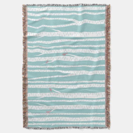 Vogelbomen met vogels deken (Voorkant Verticaal)