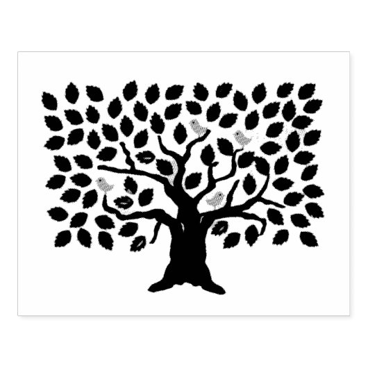 Vogelbomen Natuur Botanische Scrapbooking Rubberstempel (Afrduk)