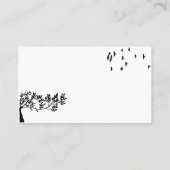 Vogelbomen Natuur met schuim bladeren Visitekaartje (Achterkant)
