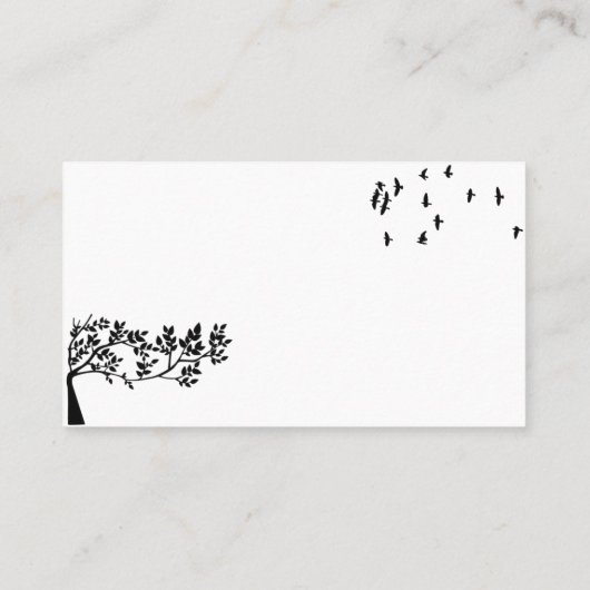Vogelbomen Natuur met schuim bladeren Visitekaartje (Achterkant)