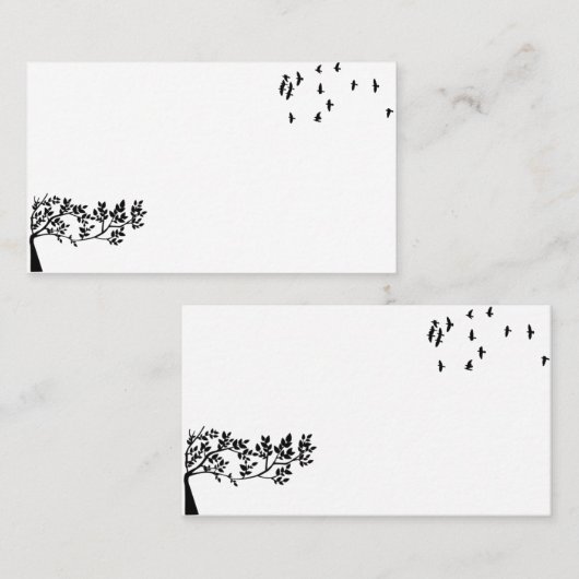Vogelbomen Natuur met schuim bladeren Visitekaartje (Voorkant / Achterkant)