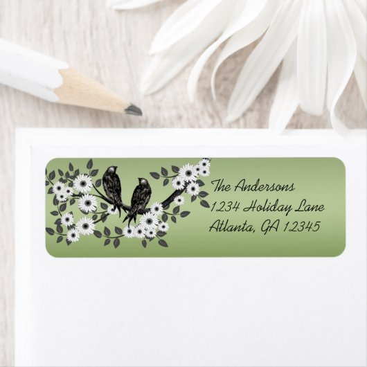  vogelbont met kerstgroene labels (Insitu)