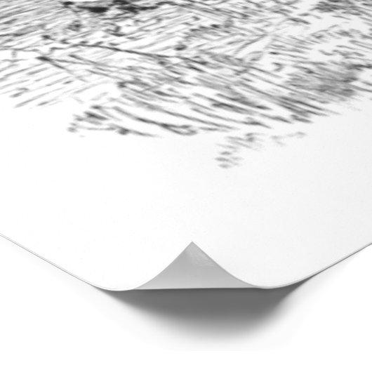  vogelboom 1800 Antiek Poster (Hoek)