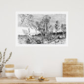 vogelboom 1800 Antiek Poster (Keuken)