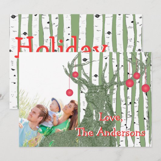  vogelboom - kerstkaart (Voorkant / Achterkant)